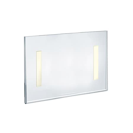 Azar Displays Clear Acrylic 11'' x 8.5'' Adhesive U-Frame, 2PK